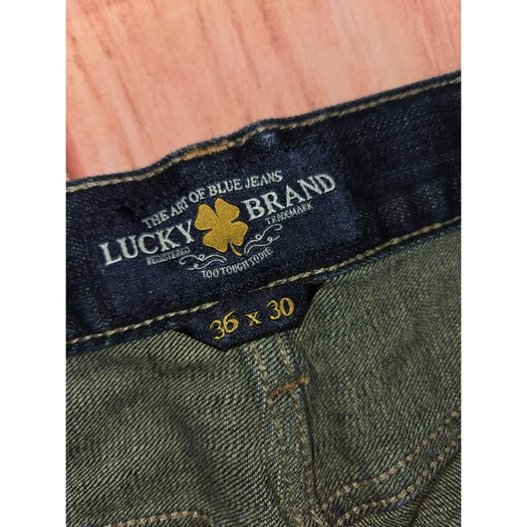 Lucky Brand Men's 181 Relaxed Straight Jeans 36x28 Dark Wash - Picture 5 of 9